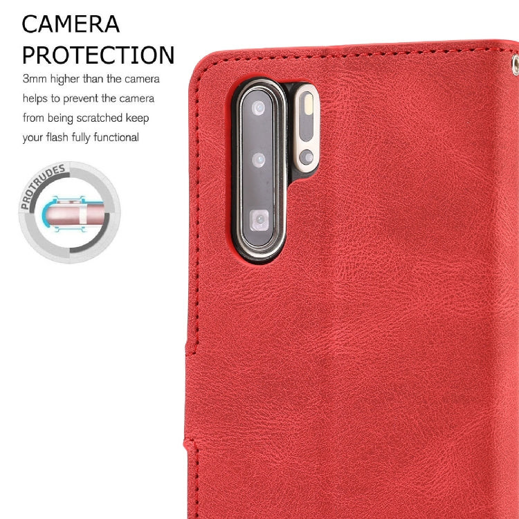 For Huawei P30 Pro Fantasy Classic Skin-feel Calfskin Texture Magnetic Buckle Horizontal Flip PU Leather Case with Holder & Card Slot & Wallet