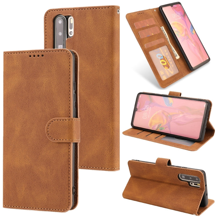 For Huawei P30 Pro Fantasy Classic Skin-feel Calfskin Texture Magnetic Buckle Horizontal Flip PU Leather Case with Holder & Card Slot & Wallet