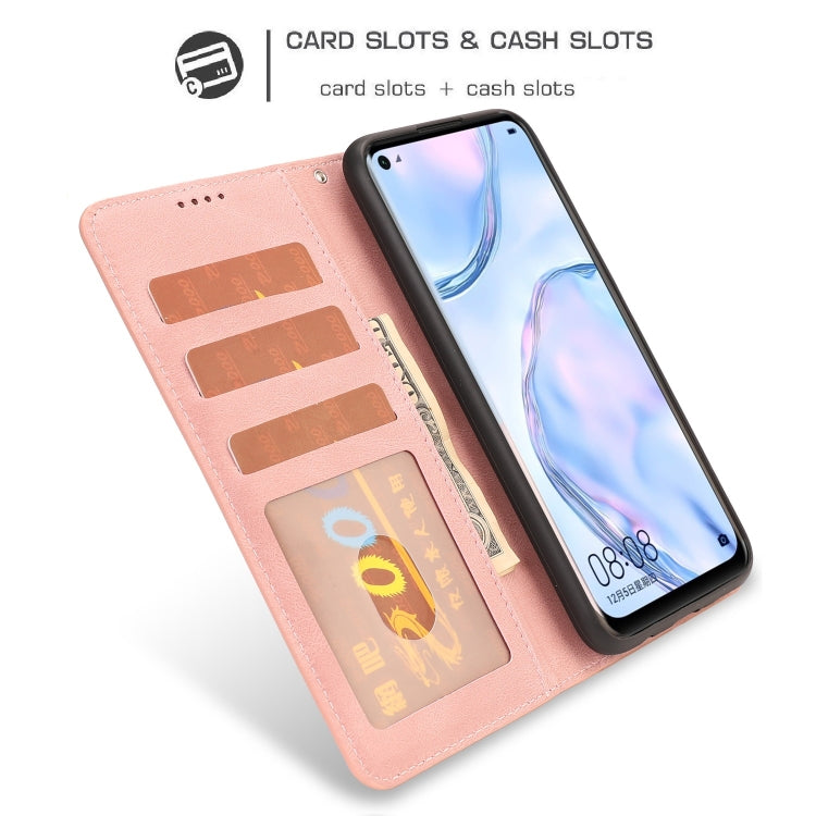 For Huawei P40 Lite / nova 6 SE Fantasy Classic Skin-feel Calfskin Texture Magnetic Buckle Horizontal Flip PU Leather Case with Holder & Card Slot & Wallet