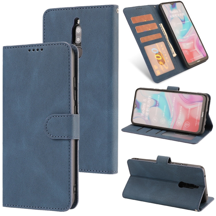 For Xiaomi Redmi 8 Fantasy Classic Skin-feel Calfskin Texture Magnetic Buckle Horizontal Flip PU Leather Case with Holder & Card Slot & Wallet