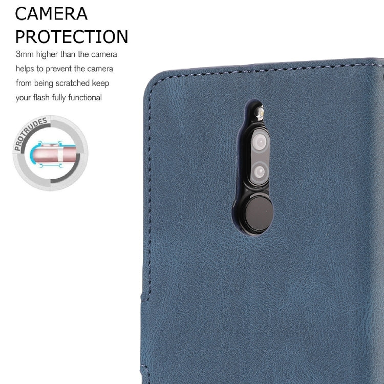 For Xiaomi Redmi 8 Fantasy Classic Skin-feel Calfskin Texture Magnetic Buckle Horizontal Flip PU Leather Case with Holder & Card Slot & Wallet