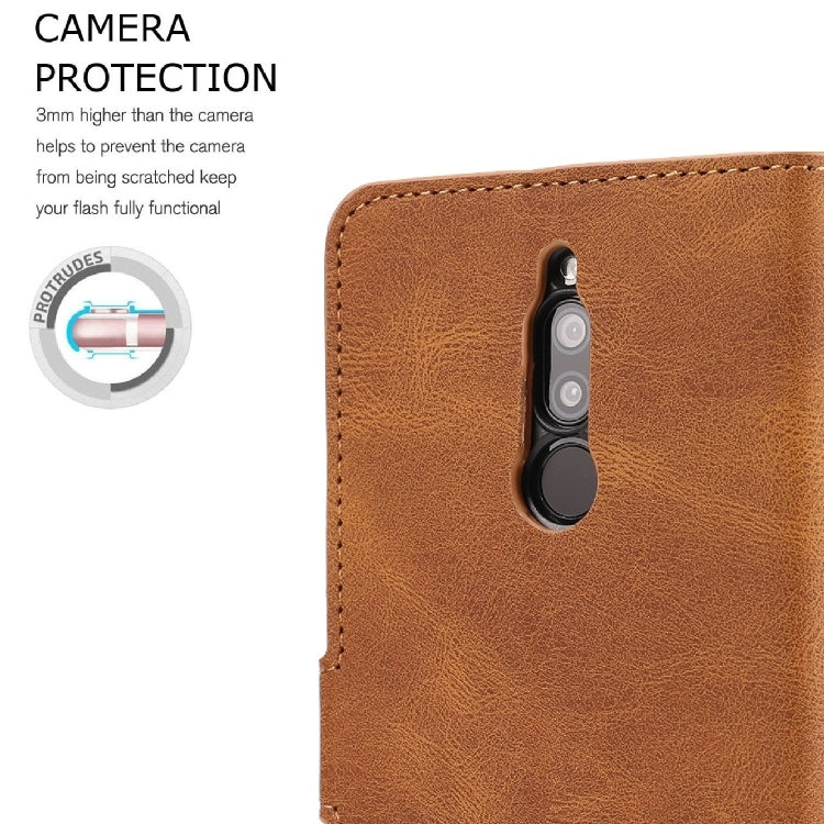 For Xiaomi Redmi 8 Fantasy Classic Skin-feel Calfskin Texture Magnetic Buckle Horizontal Flip PU Leather Case with Holder & Card Slot & Wallet