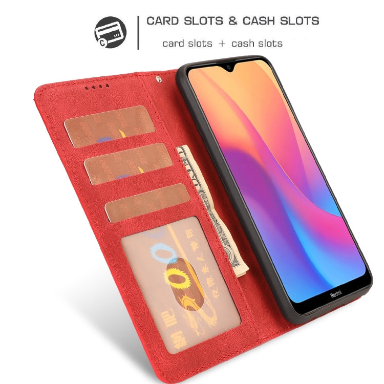 For Xiaomi Redmi 8A Fantasy Classic Skin-feel Calfskin Texture Magnetic Buckle Horizontal Flip PU Leather Case with Holder & Card Slot & Wallet