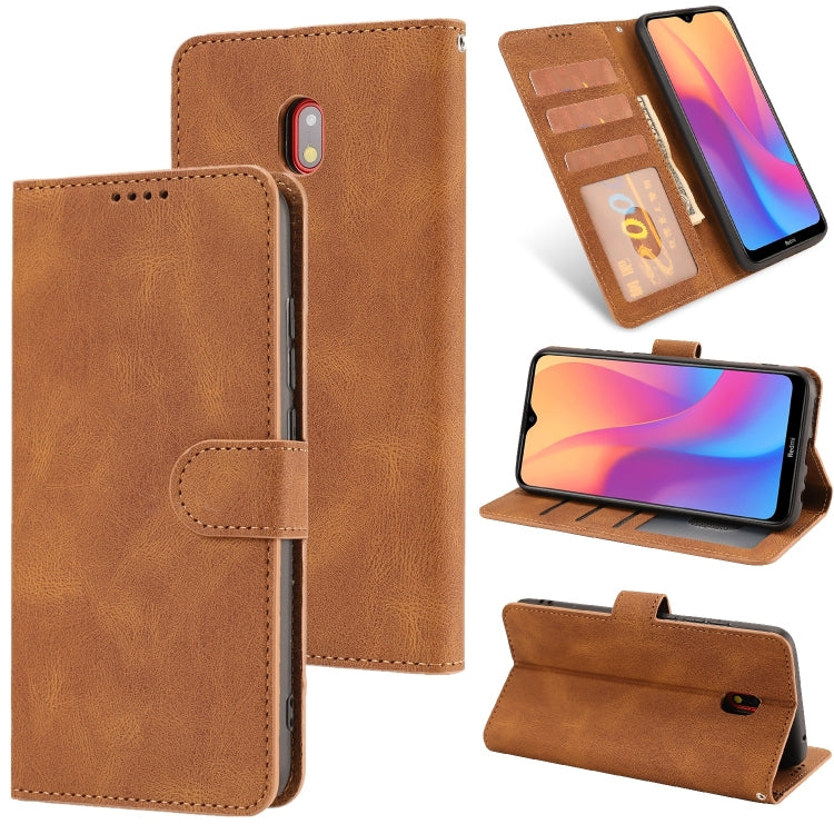 For Xiaomi Redmi 8A Fantasy Classic Skin-feel Calfskin Texture Magnetic Buckle Horizontal Flip PU Leather Case with Holder & Card Slot & Wallet