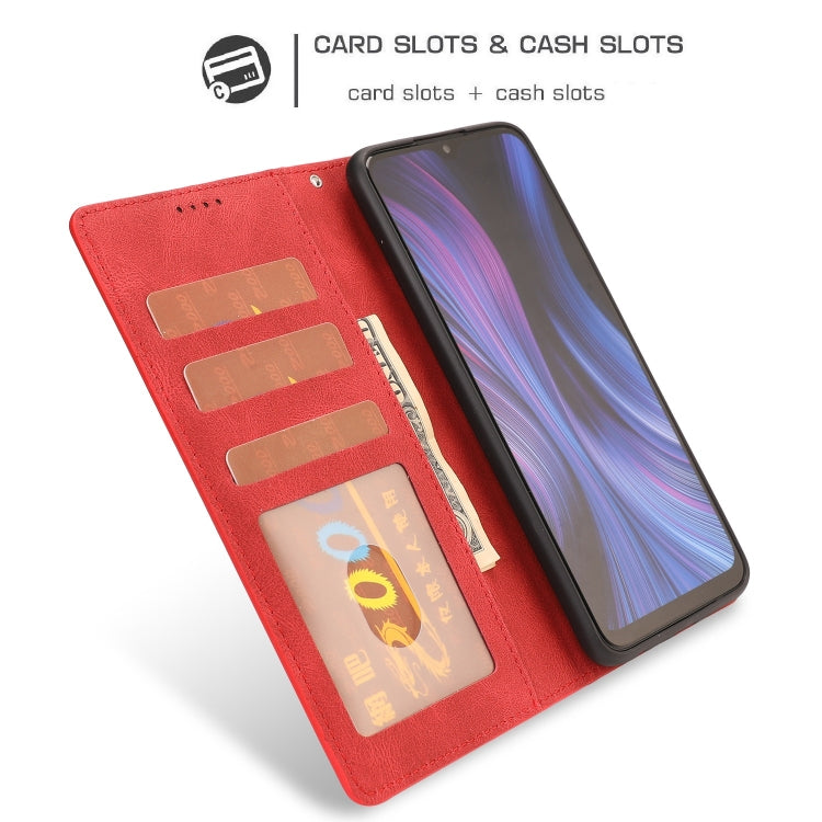 For Xiaomi Redmi 9 Fantasy Classic Skin-feel Calfskin Texture Magnetic Buckle Horizontal Flip PU Leather Case with Holder & Card Slot & Wallet