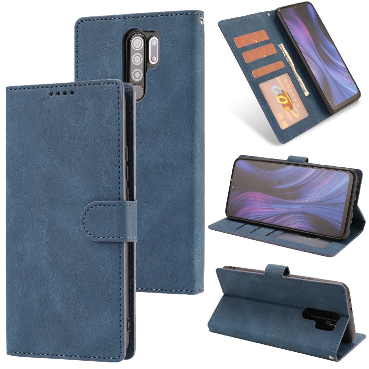 For Xiaomi Redmi 9 Fantasy Classic Skin-feel Calfskin Texture Magnetic Buckle Horizontal Flip PU Leather Case with Holder & Card Slot & Wallet