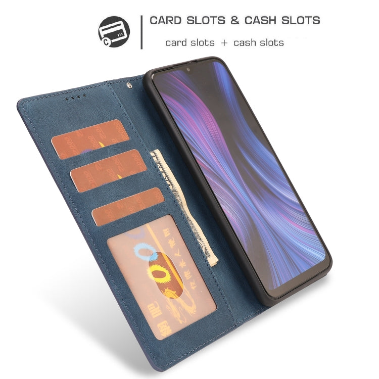 For Xiaomi Redmi 9 Fantasy Classic Skin-feel Calfskin Texture Magnetic Buckle Horizontal Flip PU Leather Case with Holder & Card Slot & Wallet