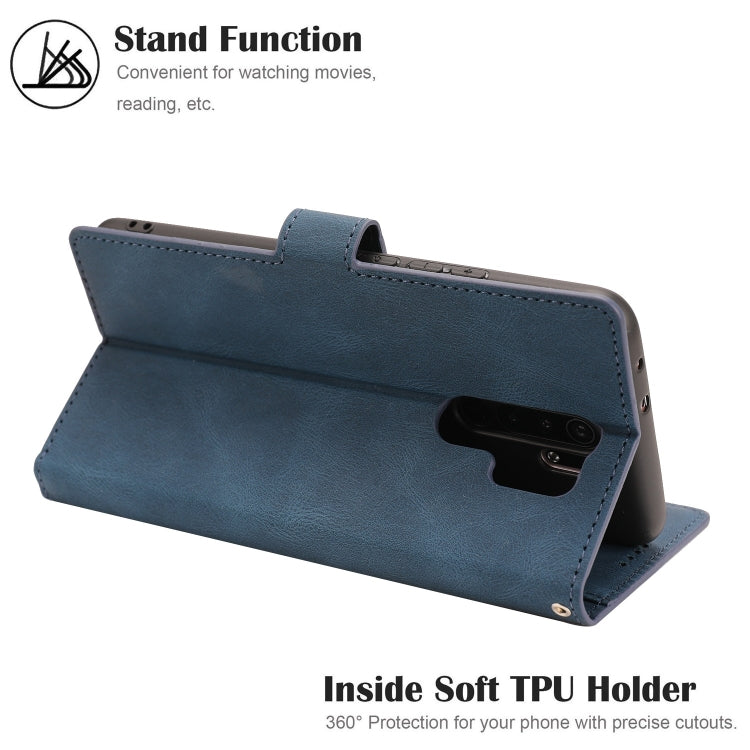 For Xiaomi Redmi 9 Fantasy Classic Skin-feel Calfskin Texture Magnetic Buckle Horizontal Flip PU Leather Case with Holder & Card Slot & Wallet