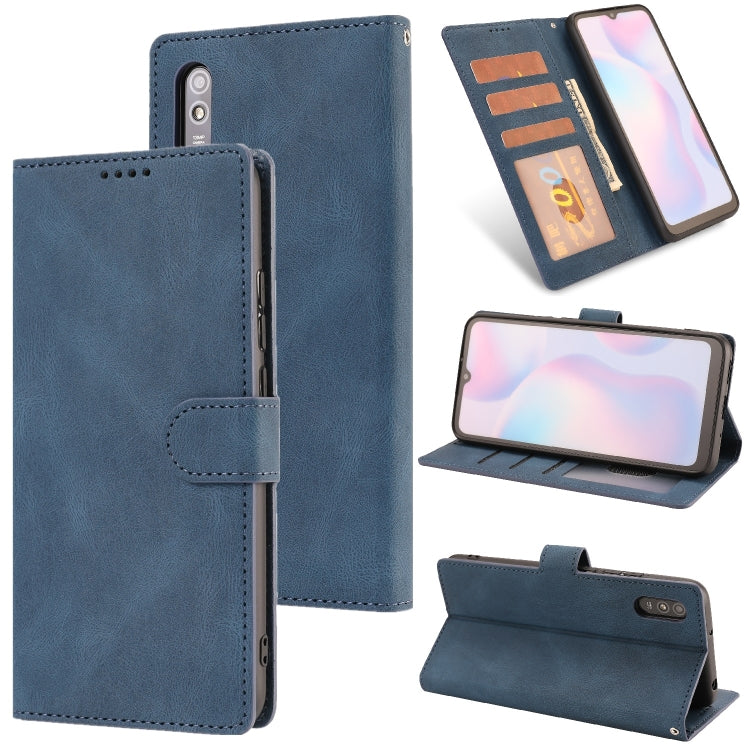 For Xiaomi Redmi 9A Fantasy Classic Skin-feel Calfskin Texture Magnetic Buckle Horizontal Flip PU Leather Case with Holder & Card Slot & Wallet