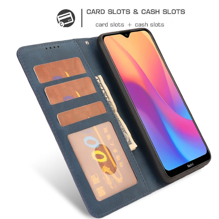 For Xiaomi Redmi 9A Fantasy Classic Skin-feel Calfskin Texture Magnetic Buckle Horizontal Flip PU Leather Case with Holder & Card Slot & Wallet