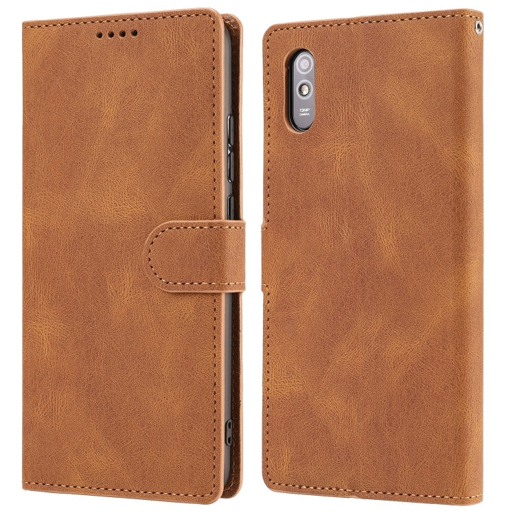 For Xiaomi Redmi 9A Fantasy Classic Skin-feel Calfskin Texture Magnetic Buckle Horizontal Flip PU Leather Case with Holder & Card Slot & Wallet