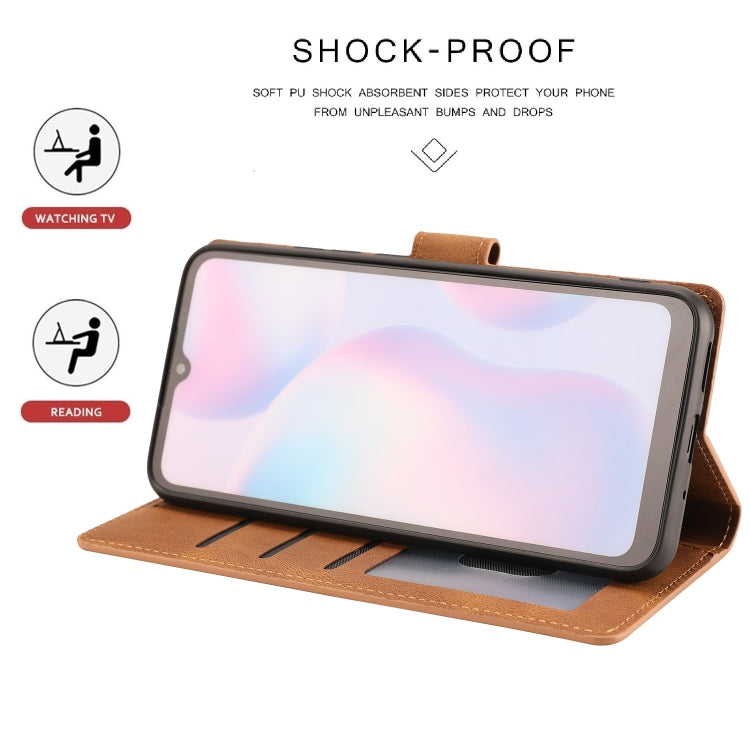 For Xiaomi Redmi 9A Fantasy Classic Skin-feel Calfskin Texture Magnetic Buckle Horizontal Flip PU Leather Case with Holder & Card Slot & Wallet