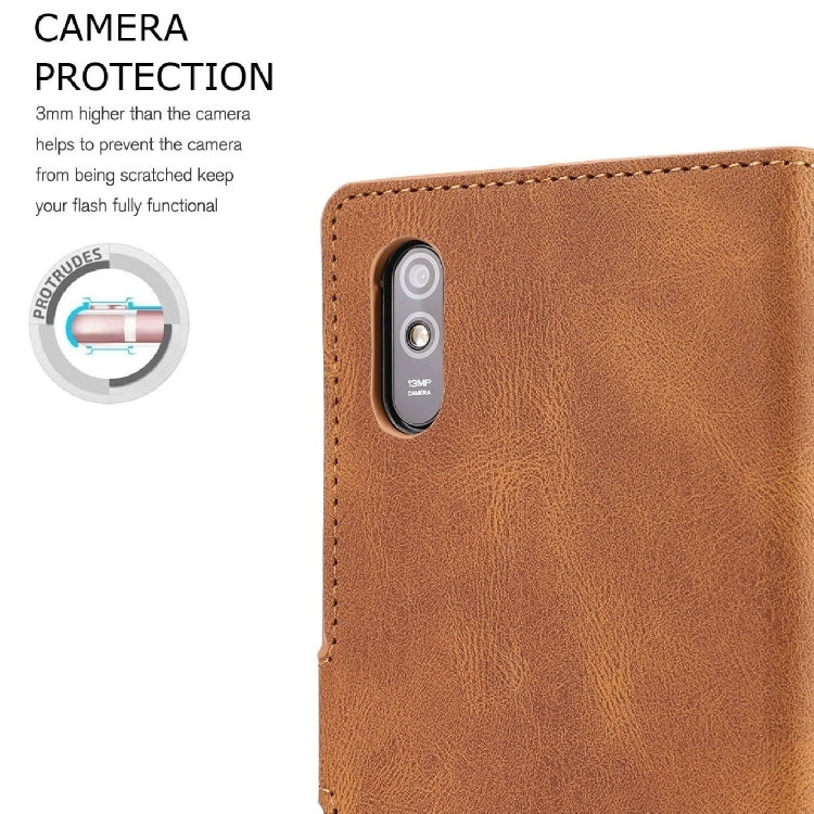 For Xiaomi Redmi 9A Fantasy Classic Skin-feel Calfskin Texture Magnetic Buckle Horizontal Flip PU Leather Case with Holder & Card Slot & Wallet