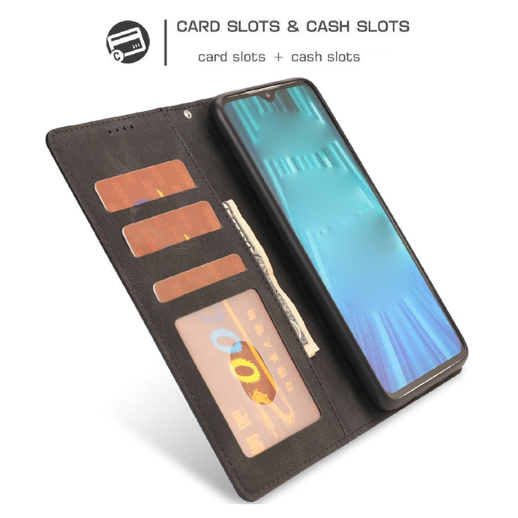 For Xiaomi Redmi Note 8 Pro Fantasy Classic Skin-feel Calfskin Texture Magnetic Buckle Horizontal Flip PU Leather Case with Holder & Card Slot & Wallet