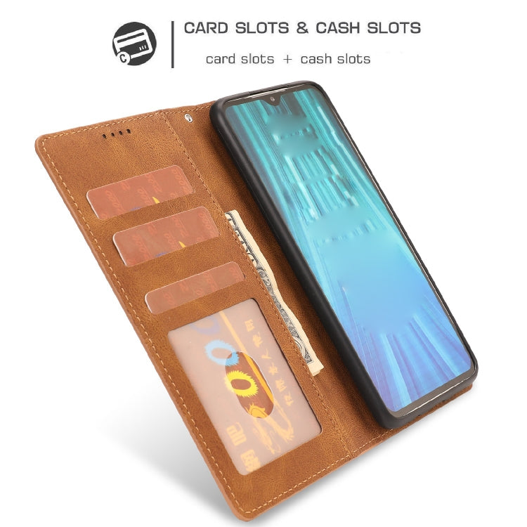 For Xiaomi Redmi Note 8 Pro Fantasy Classic Skin-feel Calfskin Texture Magnetic Buckle Horizontal Flip PU Leather Case with Holder & Card Slot & Wallet