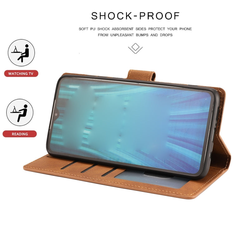 For Xiaomi Redmi Note 8 Pro Fantasy Classic Skin-feel Calfskin Texture Magnetic Buckle Horizontal Flip PU Leather Case with Holder & Card Slot & Wallet