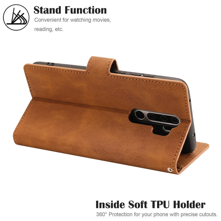 For Xiaomi Redmi Note 8 Pro Fantasy Classic Skin-feel Calfskin Texture Magnetic Buckle Horizontal Flip PU Leather Case with Holder & Card Slot & Wallet