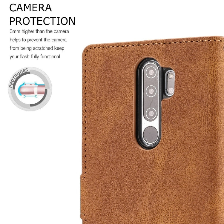 For Xiaomi Redmi Note 8 Pro Fantasy Classic Skin-feel Calfskin Texture Magnetic Buckle Horizontal Flip PU Leather Case with Holder & Card Slot & Wallet