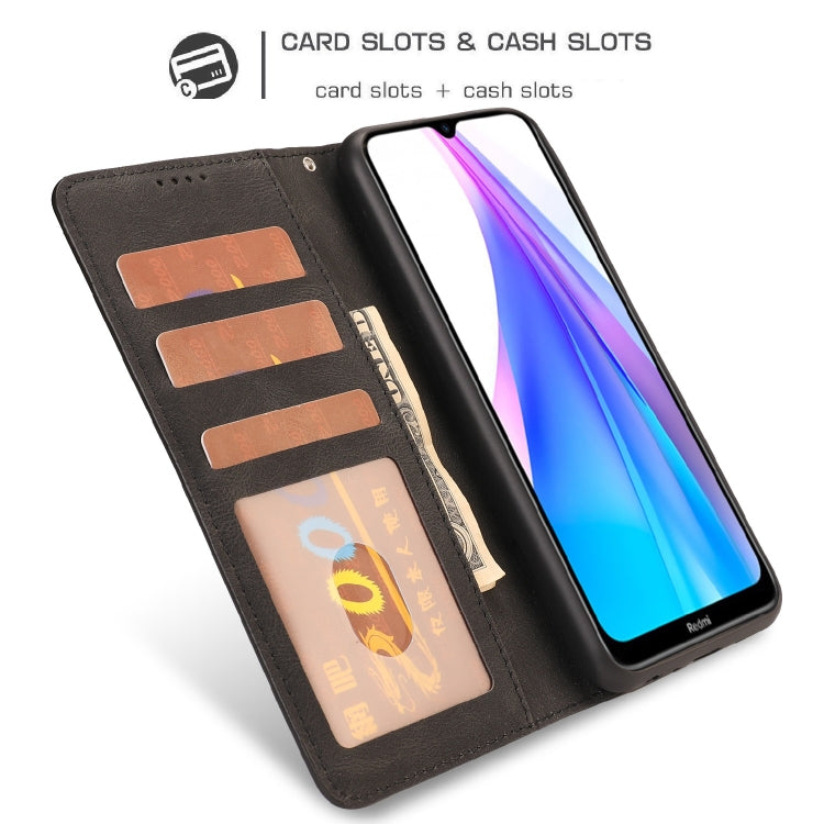For Xiaomi Redmi Note 8T Fantasy Classic Skin-feel Calfskin Texture Magnetic Buckle Horizontal Flip PU Leather Case with Holder & Card Slot & Wallet