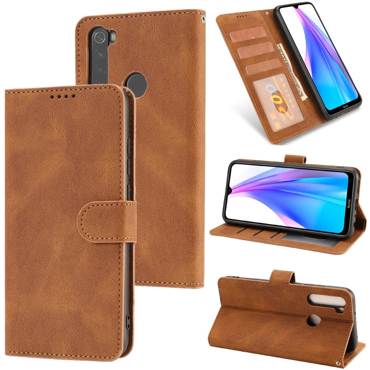 For Xiaomi Redmi Note 8T Fantasy Classic Skin-feel Calfskin Texture Magnetic Buckle Horizontal Flip PU Leather Case with Holder & Card Slot & Wallet