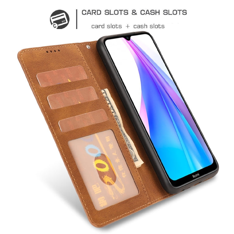 For Xiaomi Redmi Note 8T Fantasy Classic Skin-feel Calfskin Texture Magnetic Buckle Horizontal Flip PU Leather Case with Holder & Card Slot & Wallet