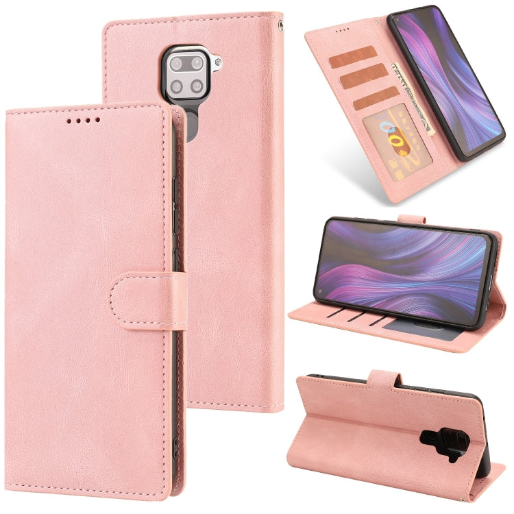 For Xiaomi Redmi Note 9 Fantasy Classic Skin-feel Calfskin Texture Magnetic Buckle Horizontal Flip PU Leather Case with Holder & Card Slot & Wallet