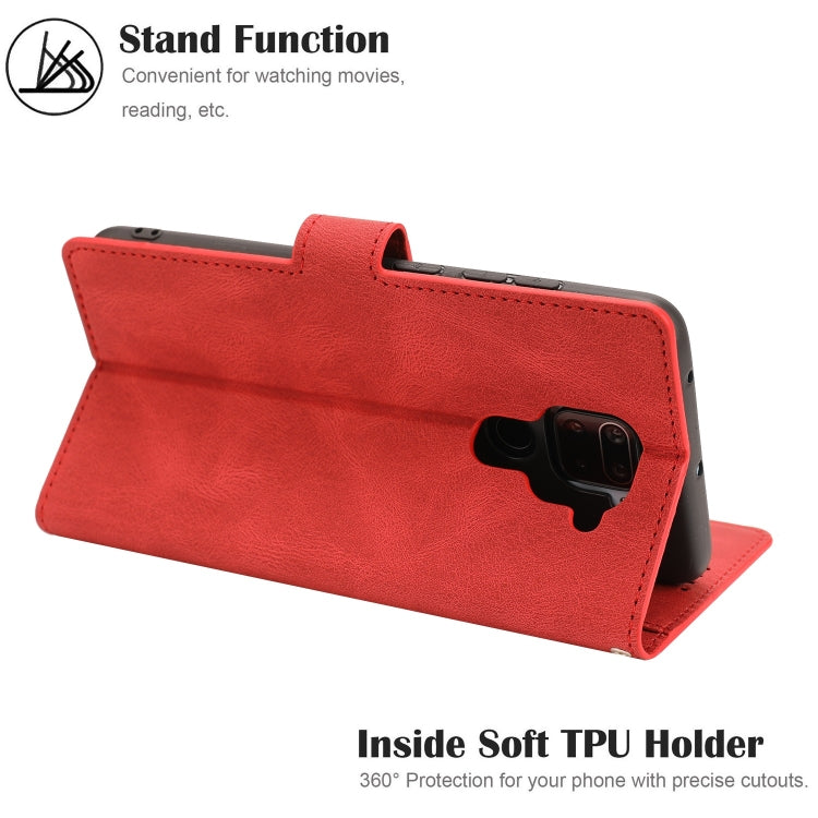 For Xiaomi Redmi Note 9 Fantasy Classic Skin-feel Calfskin Texture Magnetic Buckle Horizontal Flip PU Leather Case with Holder & Card Slot & Wallet