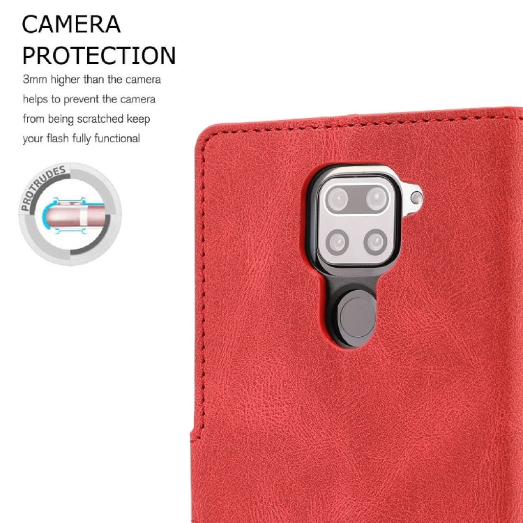 For Xiaomi Redmi Note 9 Fantasy Classic Skin-feel Calfskin Texture Magnetic Buckle Horizontal Flip PU Leather Case with Holder & Card Slot & Wallet