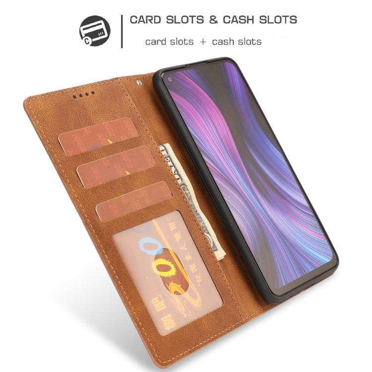 For Xiaomi Redmi Note 9 Fantasy Classic Skin-feel Calfskin Texture Magnetic Buckle Horizontal Flip PU Leather Case with Holder & Card Slot & Wallet