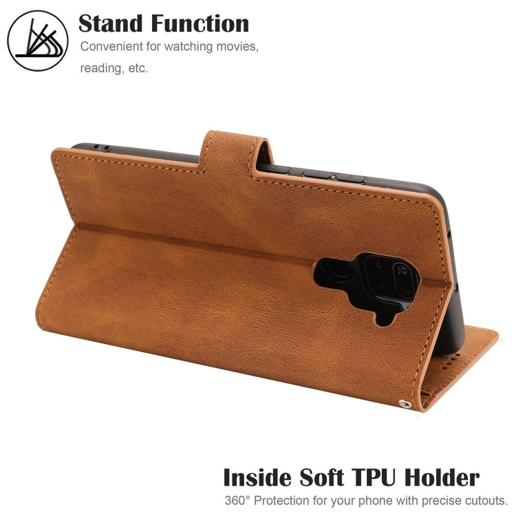 For Xiaomi Redmi Note 9 Fantasy Classic Skin-feel Calfskin Texture Magnetic Buckle Horizontal Flip PU Leather Case with Holder & Card Slot & Wallet