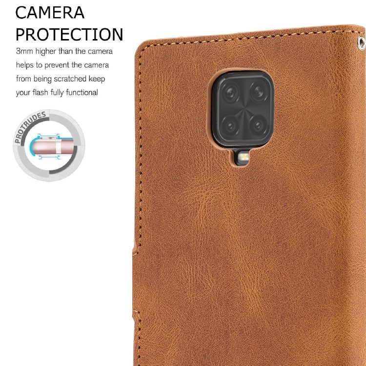 For Xiaomi Redmi Note 9 Pro Fantasy Classic Skin-feel Calfskin Texture Magnetic Buckle Horizontal Flip PU Leather Case with Holder & Card Slot & Wallet