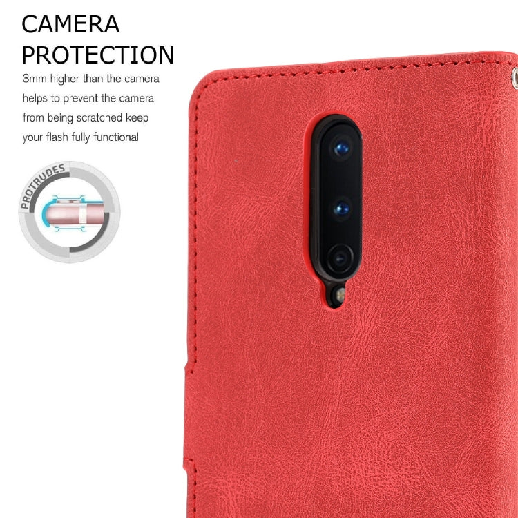 For OnePlus 8 Fantasy Classic Skin-feel Calfskin Texture Magnetic Buckle Horizontal Flip PU Leather Case with Holder & Card Slot & Wallet