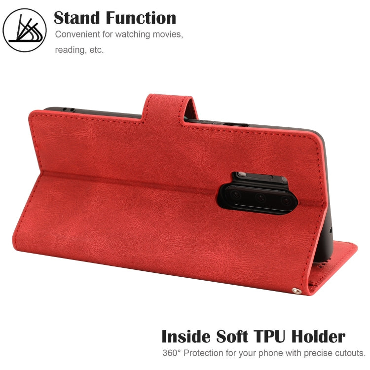 For OnePlus 8 Pro Fantasy Classic Skin-feel Calfskin Texture Magnetic Buckle Horizontal Flip PU Leather Case with Holder & Card Slot & Wallet