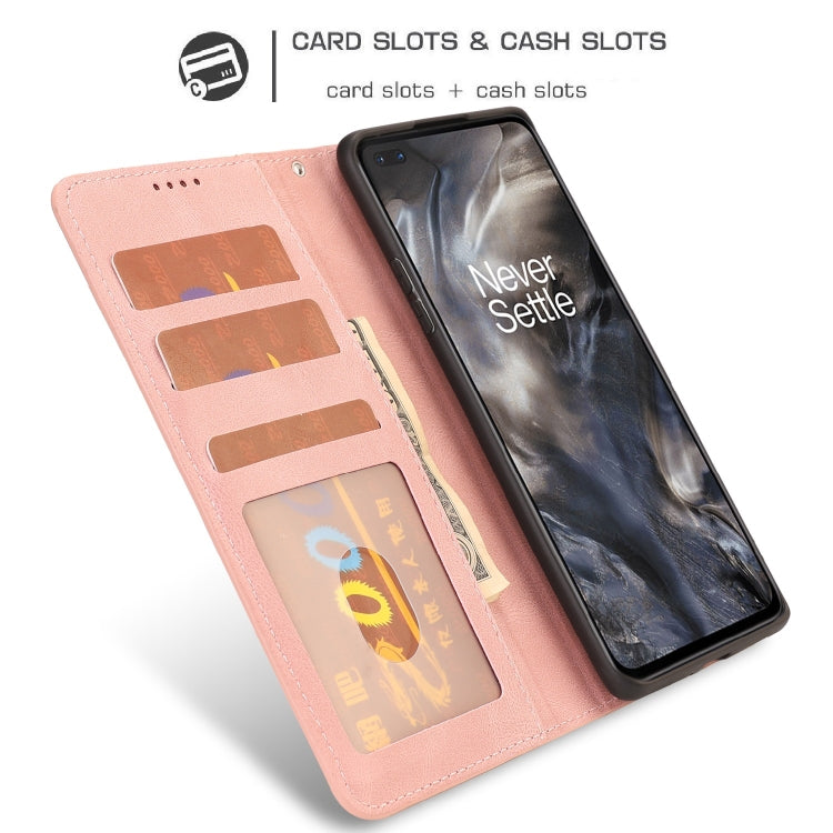 For OnePlus Nord Fantasy Classic Skin-feel Calfskin Texture Magnetic Buckle Horizontal Flip PU Leather Case with Holder & Card Slot & Wallet