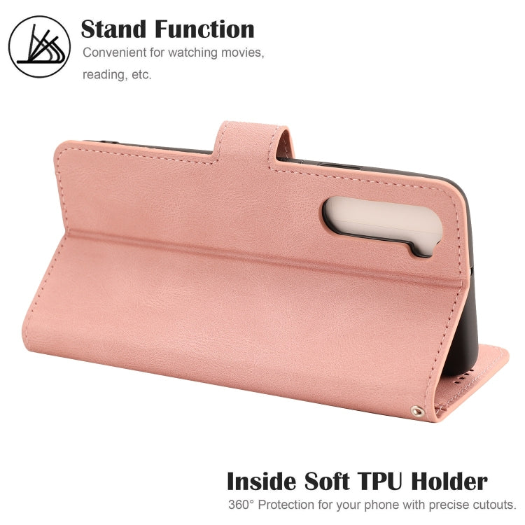 For OnePlus Nord Fantasy Classic Skin-feel Calfskin Texture Magnetic Buckle Horizontal Flip PU Leather Case with Holder & Card Slot & Wallet