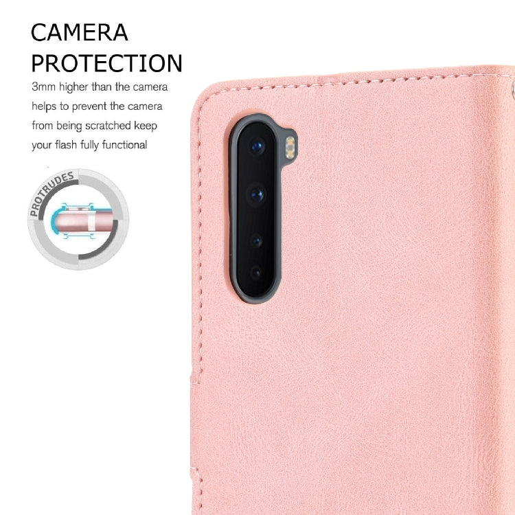 For OnePlus Nord Fantasy Classic Skin-feel Calfskin Texture Magnetic Buckle Horizontal Flip PU Leather Case with Holder & Card Slot & Wallet