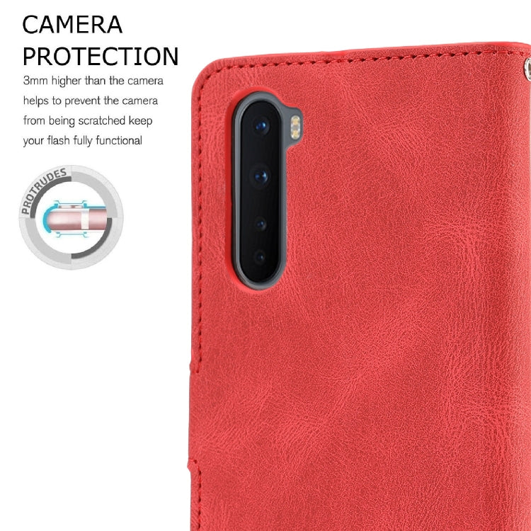 For OnePlus Nord Fantasy Classic Skin-feel Calfskin Texture Magnetic Buckle Horizontal Flip PU Leather Case with Holder & Card Slot & Wallet