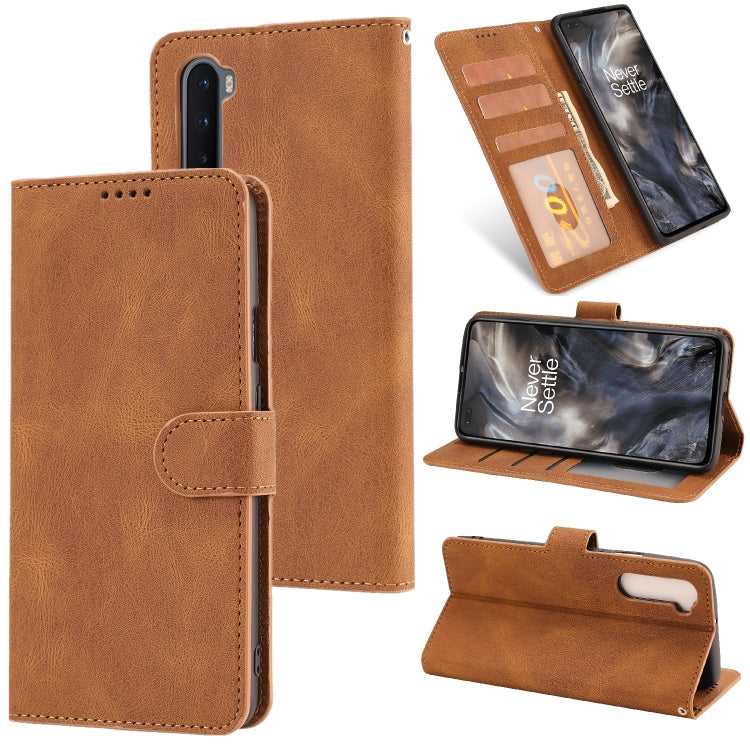 For OnePlus Nord Fantasy Classic Skin-feel Calfskin Texture Magnetic Buckle Horizontal Flip PU Leather Case with Holder & Card Slot & Wallet