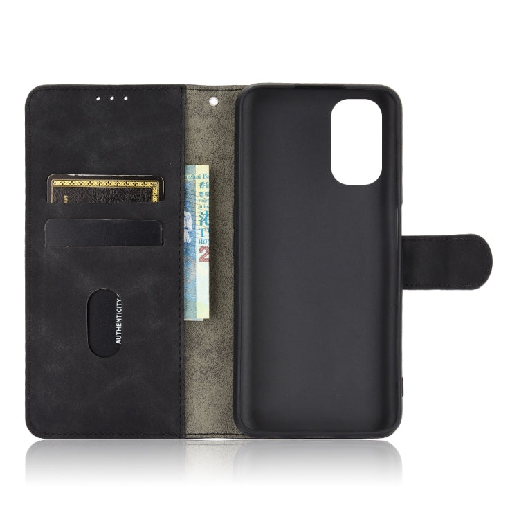 For OPPO Realme V5 / Realme Q2 Solid Color Skin Feel Magnetic Buckle Horizontal Flip Calf Texture PU Leather Case with Holder & Card Slots & Wallet