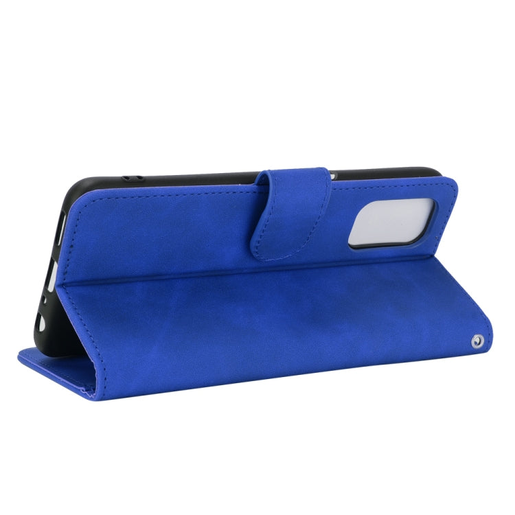 For OPPO Realme V5 / Realme Q2 Solid Color Skin Feel Magnetic Buckle Horizontal Flip Calf Texture PU Leather Case with Holder & Card Slots & Wallet