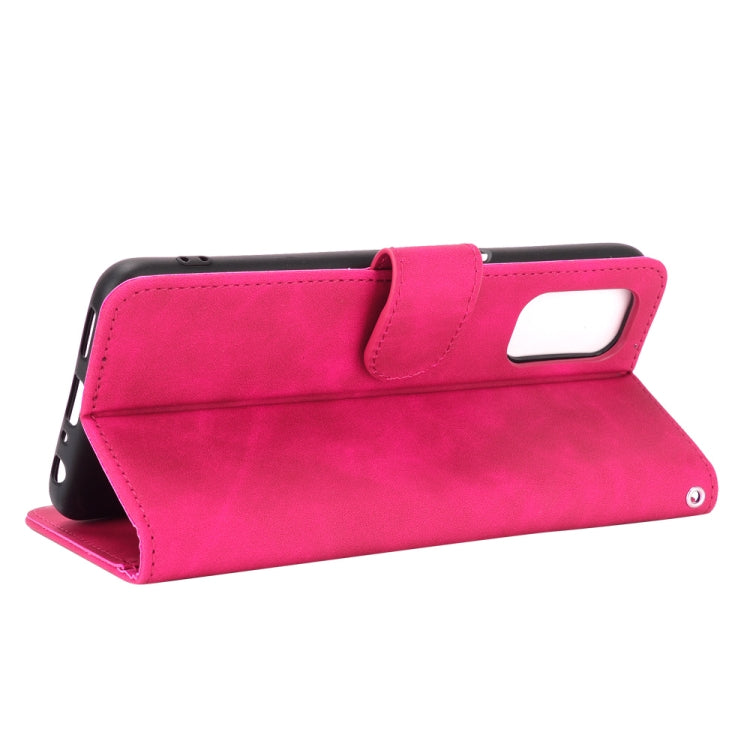 For OPPO Realme V5 / Realme Q2 Solid Color Skin Feel Magnetic Buckle Horizontal Flip Calf Texture PU Leather Case with Holder & Card Slots & Wallet