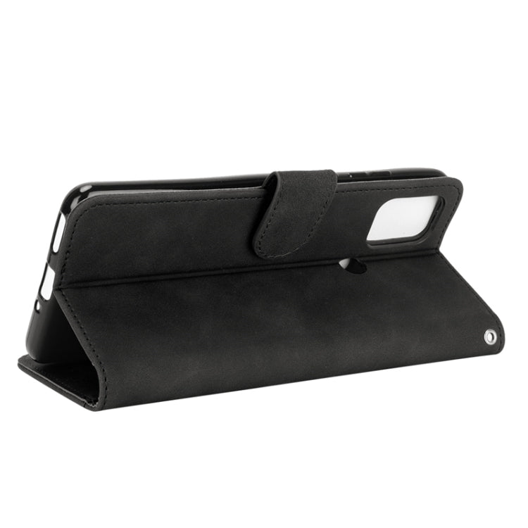 For Wiko View5 Plus Solid Color Skin Feel Magnetic Buckle Horizontal Flip Calf Texture PU Leather Case with Holder & Card Slots & Wallet