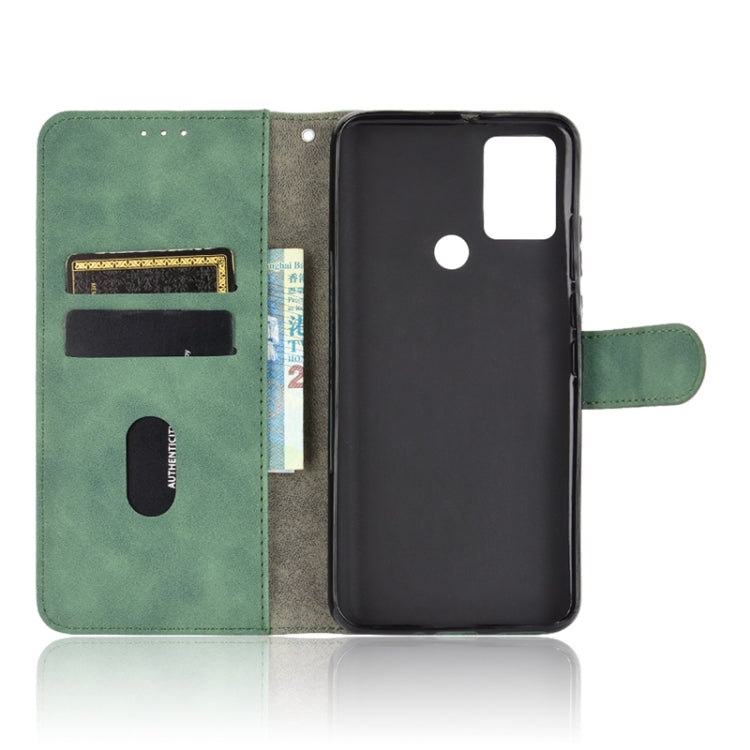 For Wiko View5 Plus Solid Color Skin Feel Magnetic Buckle Horizontal Flip Calf Texture PU Leather Case with Holder & Card Slots & Wallet