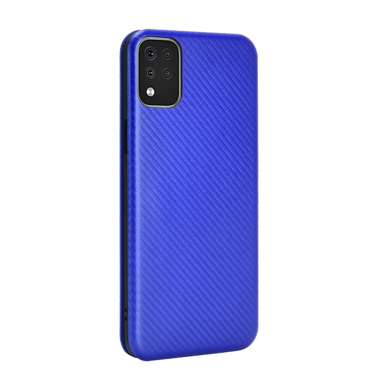For LG K42 Carbon Fiber Texture Horizontal Flip TPU + PC + PU Leather Case with Card Slot
