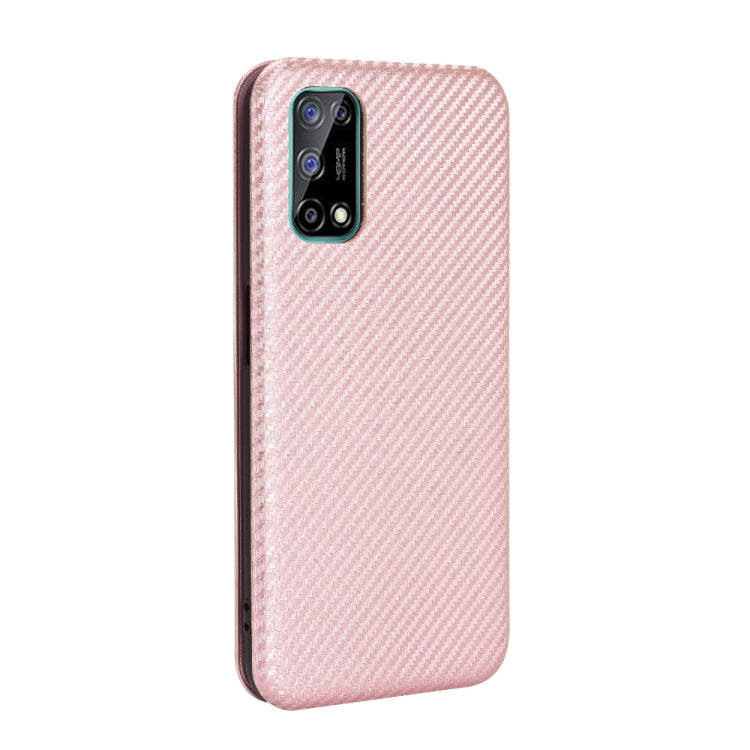 For OPPO Realme V5 / Realme Q2 Carbon Fiber Texture Horizontal Flip TPU + PC + PU Leather Case with Card Slot