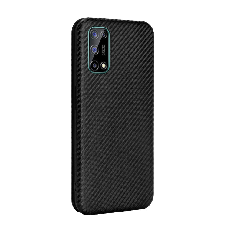 For OPPO Realme V5 / Realme Q2 Carbon Fiber Texture Horizontal Flip TPU + PC + PU Leather Case with Card Slot