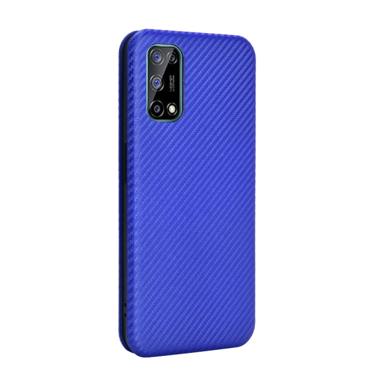For OPPO Realme V5 / Realme Q2 Carbon Fiber Texture Horizontal Flip TPU + PC + PU Leather Case with Card Slot