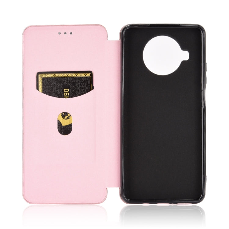 For Xiaomi Mi 10T Lite Carbon Fiber Texture Horizontal Flip TPU + PC + PU Leather Case with Card Slot