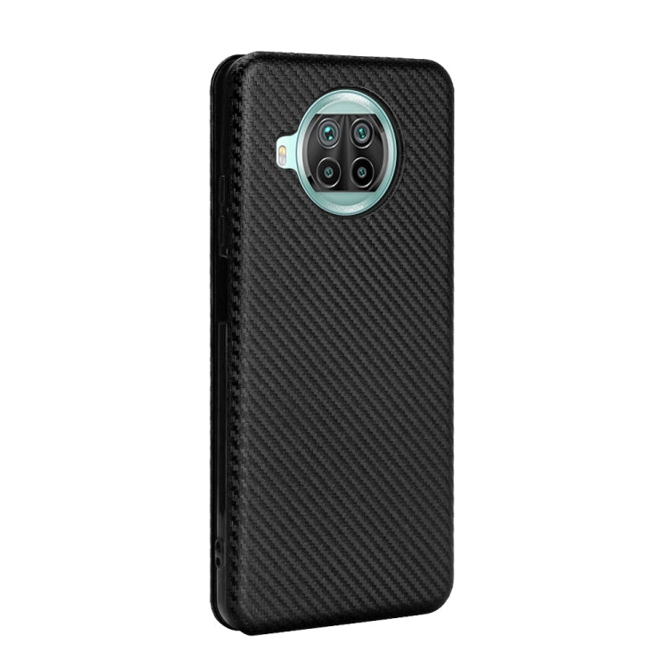 For Xiaomi Mi 10T Lite Carbon Fiber Texture Horizontal Flip TPU + PC + PU Leather Case with Card Slot