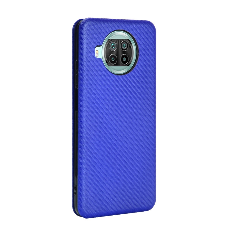 For Xiaomi Mi 10T Lite Carbon Fiber Texture Horizontal Flip TPU + PC + PU Leather Case with Card Slot